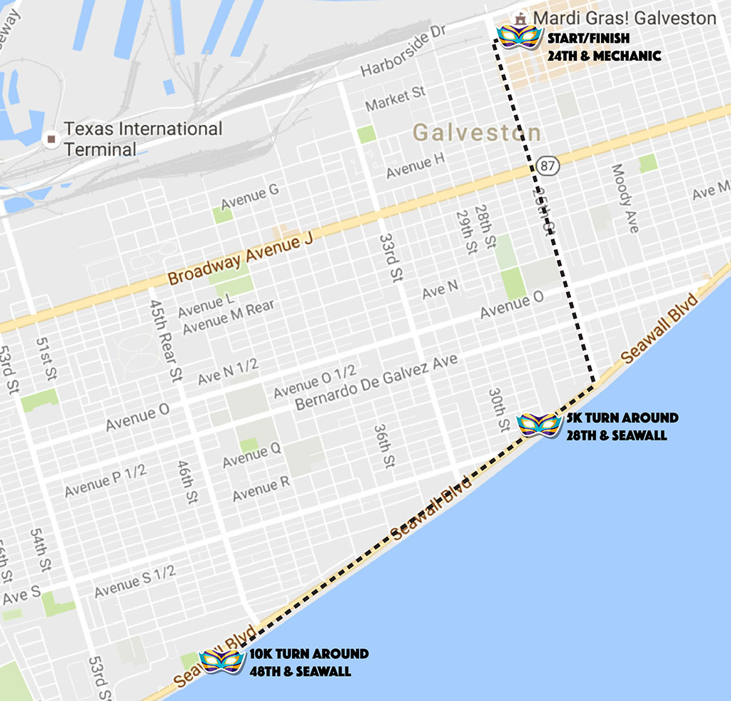 5k Run Route Map